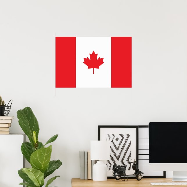 Póster Bandera de Canadá (Oficina en casa)