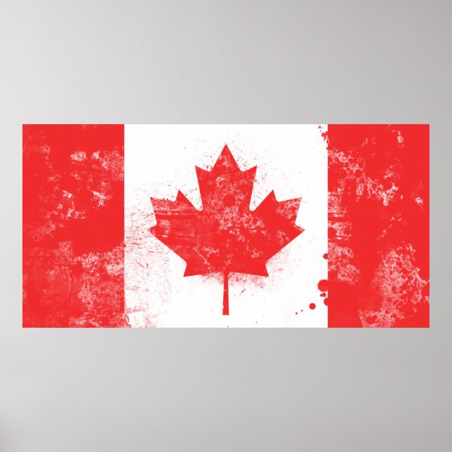 Póster Bandera de Canadá (Frente)
