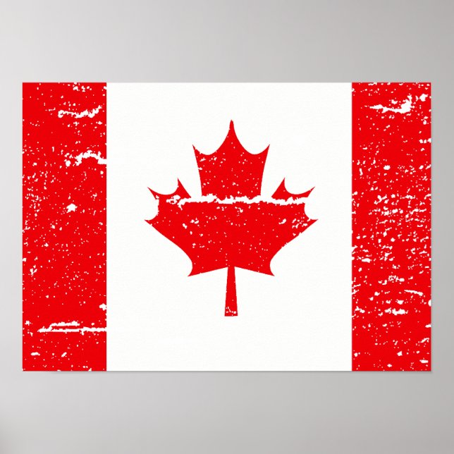 PÓSTER BANDERA DE CANADÁ (Frente)