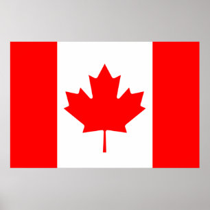 Póster Bandera de Canadá Imprimir material Poster de val