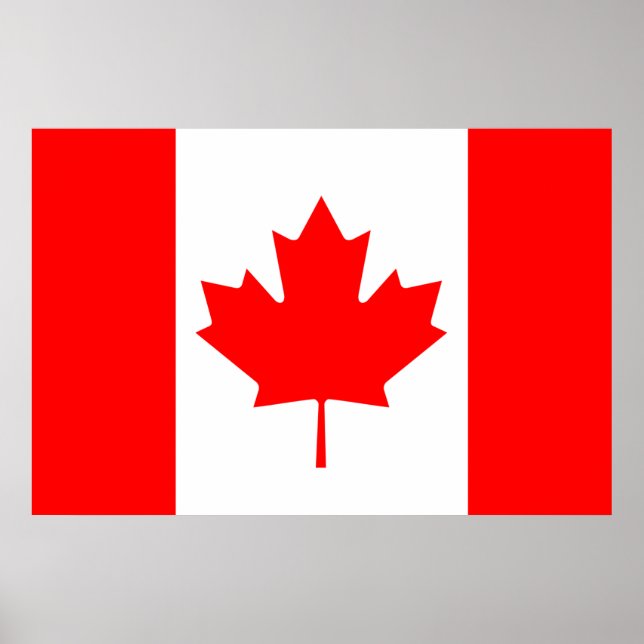 Póster Bandera de Canadá Imprimir material Poster de valo (Frente)