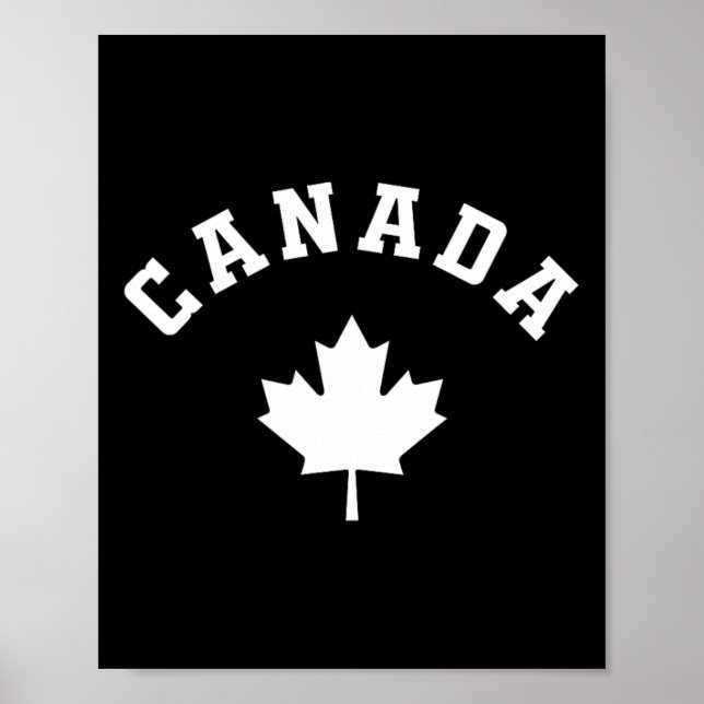 Póster Bandera de Canadá Salto de pesca Canadá (Frente)