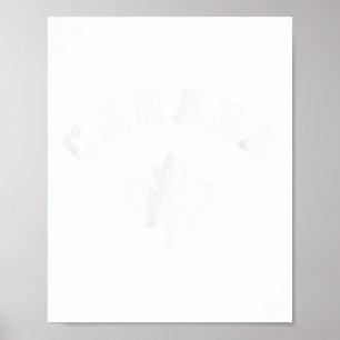 Póster Bandera de Canadá Salto de pesca Canadá