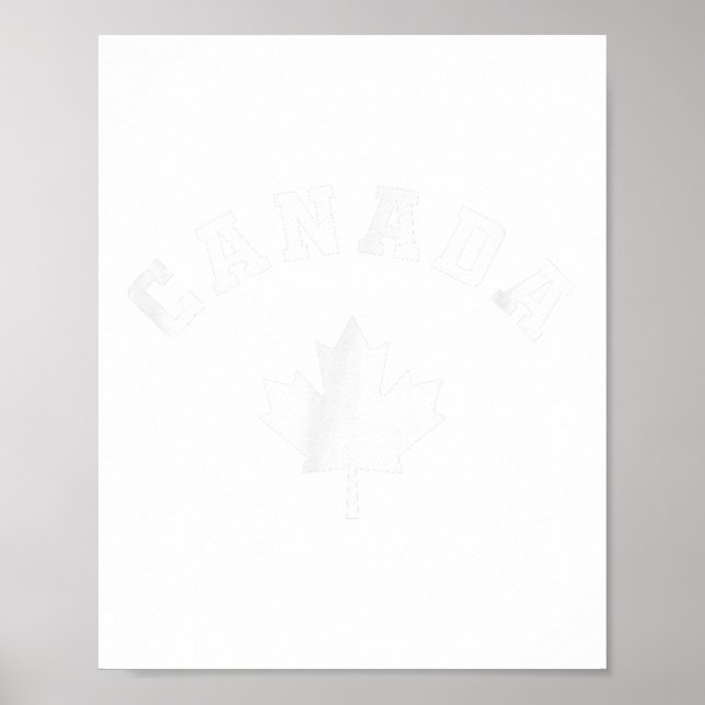 Póster Bandera de Canadá Salto de pesca Canadá (Frente)
