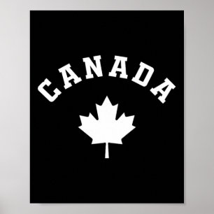 Póster Bandera de Canadá Vacaciones Canadienses Pesca Sen