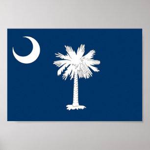 Póster Bandera de Carolina del Sur