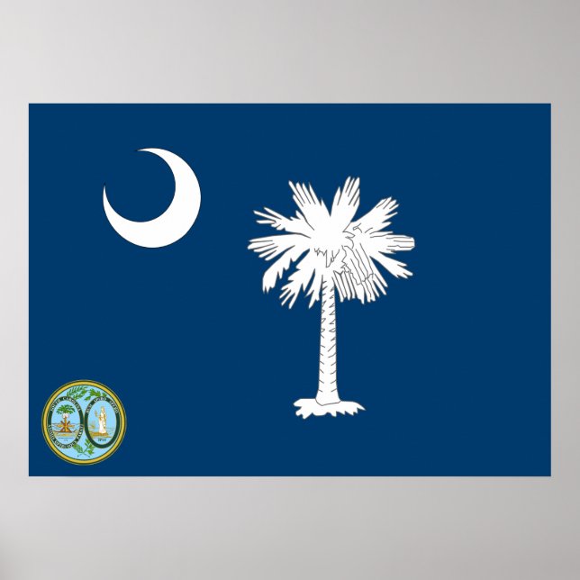 Póster Bandera de Carolina del Sur (Frente)