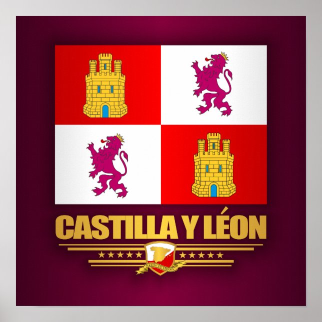 Póster Bandera de Castilla y León (Frente)