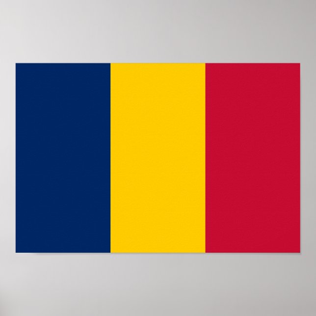 Póster Bandera de Chad (Frente)