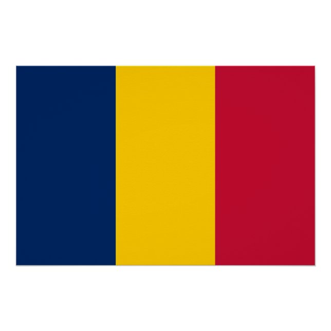Póster Bandera de Chad (Anverso)