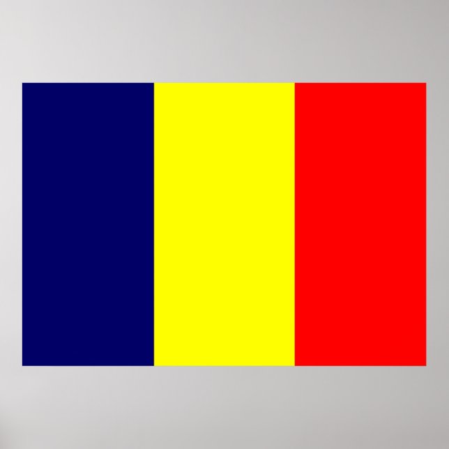 Póster Bandera de Chad (Frente)