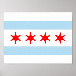 Póster Bandera de Chicago