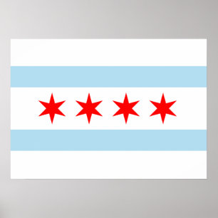 Póster Bandera de Chicago