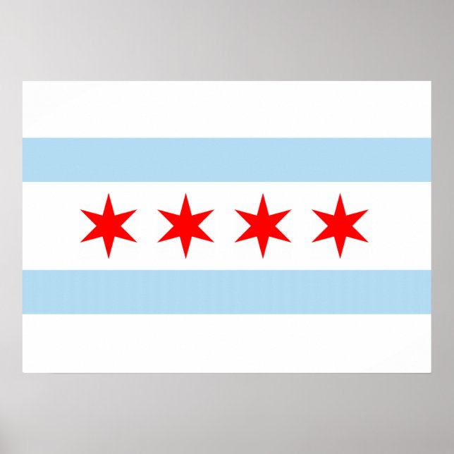 Póster Bandera de Chicago (Frente)