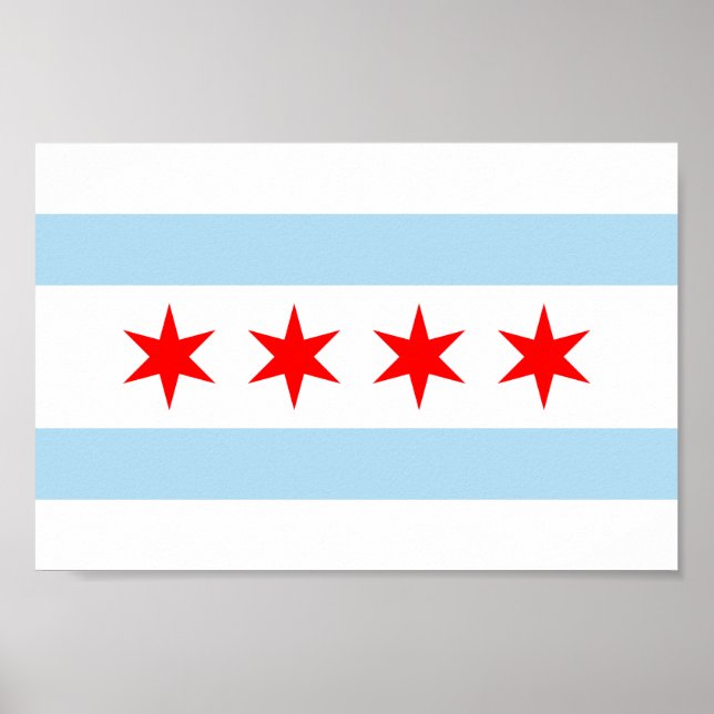 Póster Bandera de Chicago (Frente)