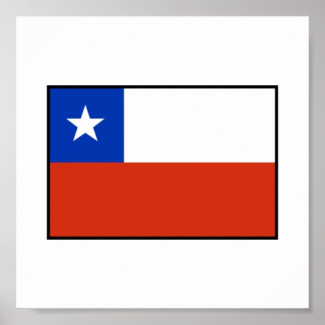 Póster Bandera de Chile (Frente)