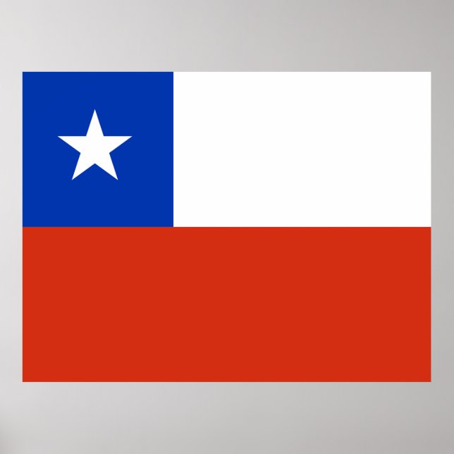 Póster Bandera de Chile (Frente)
