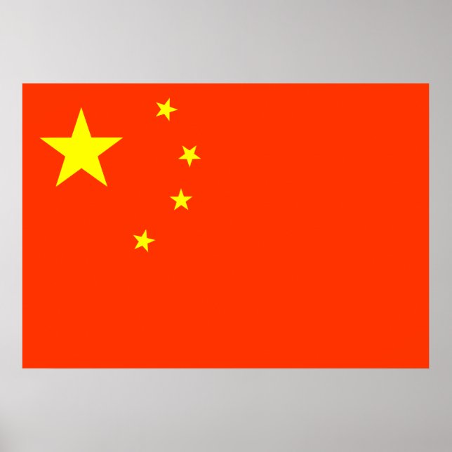 Póster Bandera de China (Frente)
