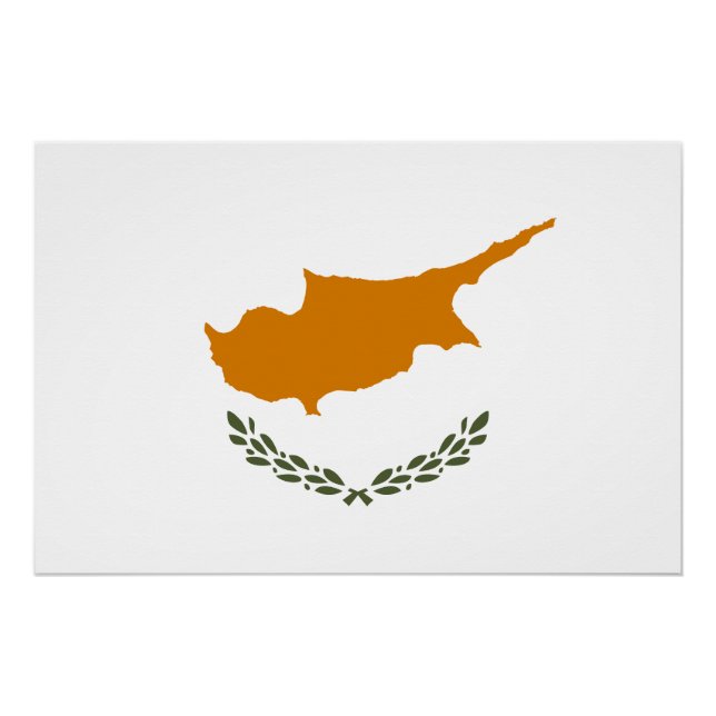 Póster Bandera de Chipre (Anverso)