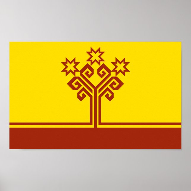 Póster Bandera de Chuvashia (Frente)