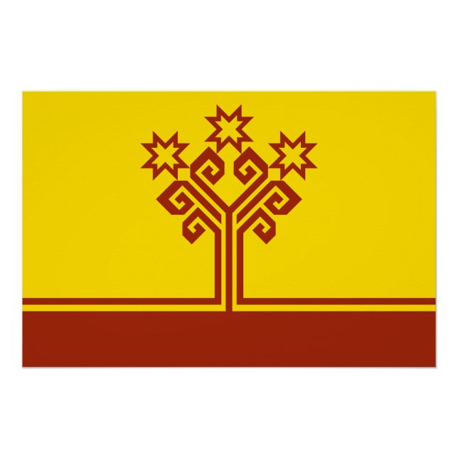 Póster Bandera de Chuvasia (Anverso)