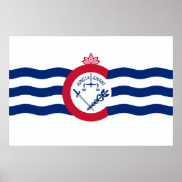Póster Bandera de Cincinnati (Ohio)