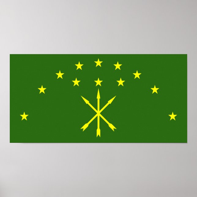 Póster Bandera de Circasia (Frente)