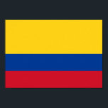 Póster Bandera de Colombia<br><div class="desc">La bandera colombiana es una tricolor horizontal. Los colores utilizados en la bandera son azul, rojo, amarillo. La proporción de la bandera colombiana es de 2:3. La bandera de Colombia fue adoptada en 1861. El primer uso del diseño actual de la bandera fue en 1810. El último cambio al actual...</div>