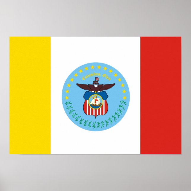 Póster Bandera de Colón, Ohio (Frente)