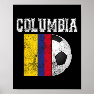 Póster Bandera de Columbia - Fútbol Futbol
