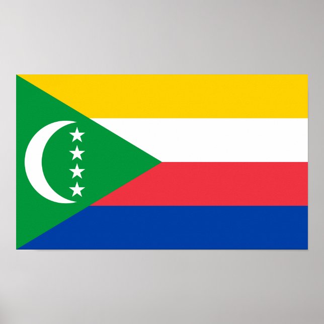 Póster Bandera de Comoras (Frente)