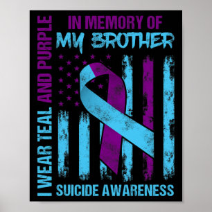 Póster Bandera de concientización sobre el suicidio de la