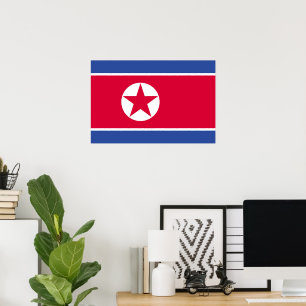 Póster Bandera de Corea del Norte