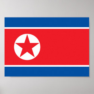 Póster Bandera de Corea del Norte