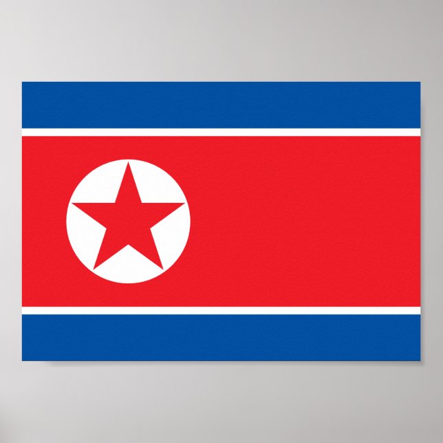 Póster Bandera de Corea del Norte (Frente)