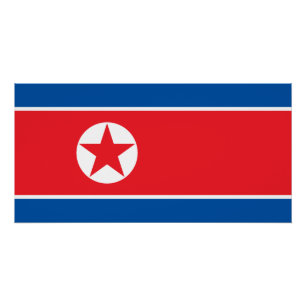 Póster Bandera de Corea del Norte