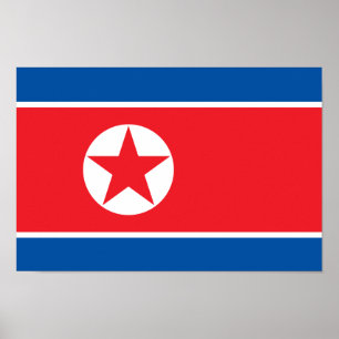 Póster Bandera de Corea del Norte