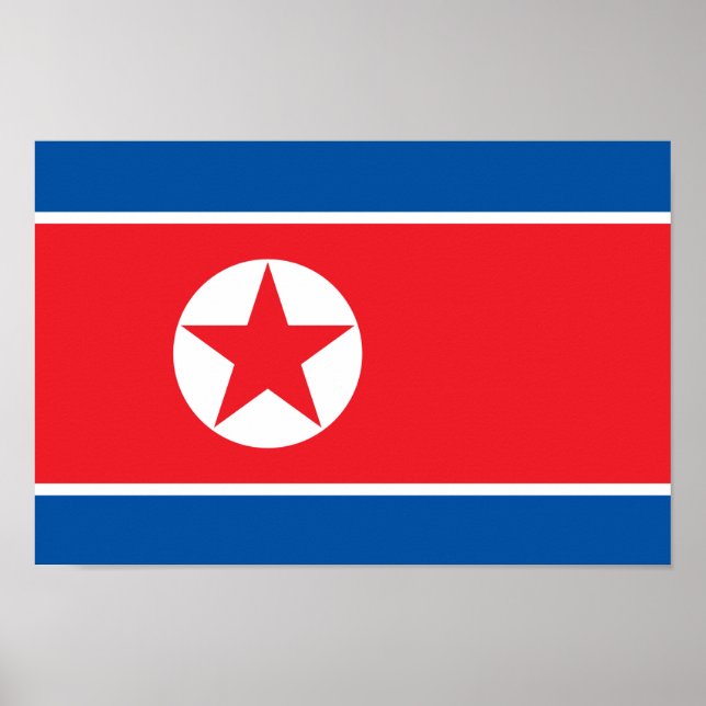Póster Bandera de Corea del Norte (Frente)