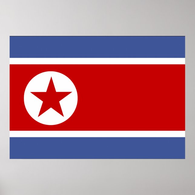Póster Bandera de Corea del Norte (Frente)