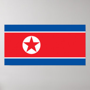 Póster Bandera de Corea del Norte