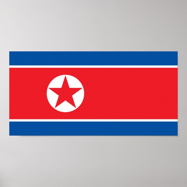 Póster Bandera de Corea del Norte (Frente)