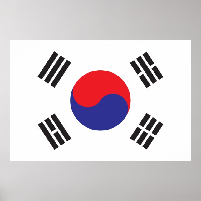 Póster Bandera de Corea del Sur (Frente)