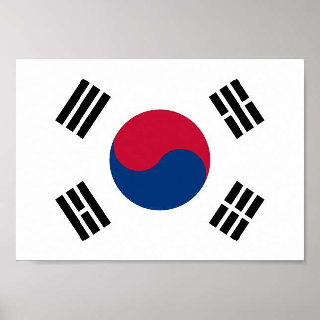 Póster Bandera de Corea del Sur (Frente)