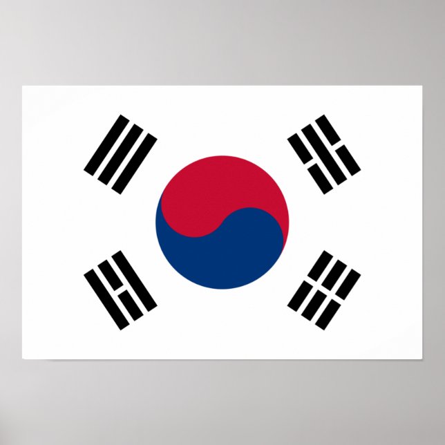 Póster Bandera de Corea del Sur (Frente)