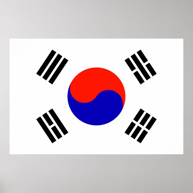 Póster Bandera de Corea del Sur (Frente)