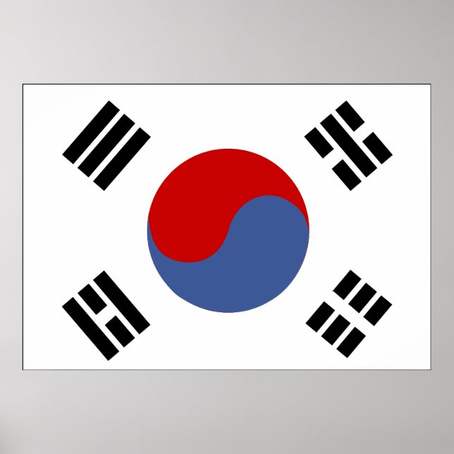 Póster Bandera de Corea del Sur (Frente)
