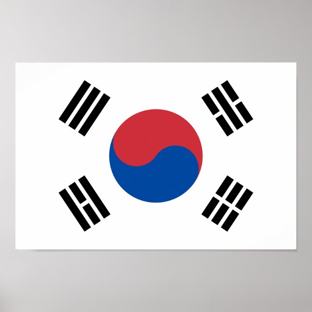 Póster Bandera de Corea del Sur (Frente)