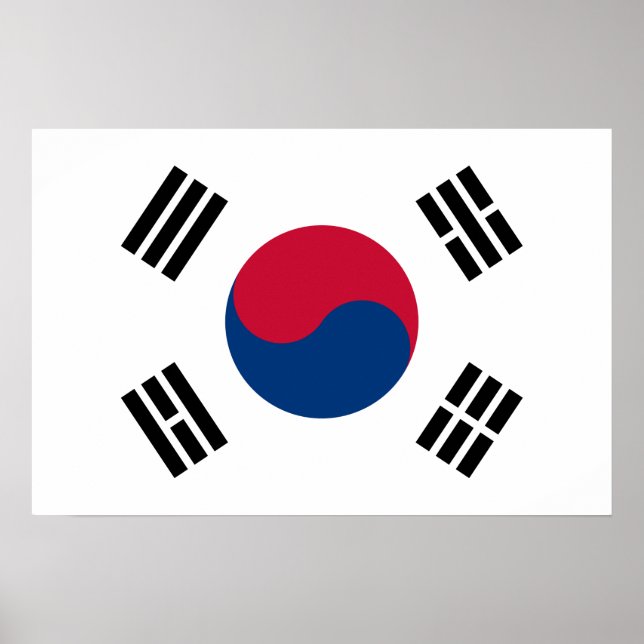 Póster Bandera de Corea del Sur (Frente)