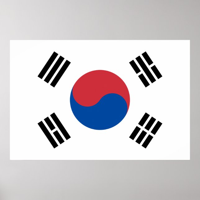 Póster Bandera de Corea del Sur (ROK) (Frente)