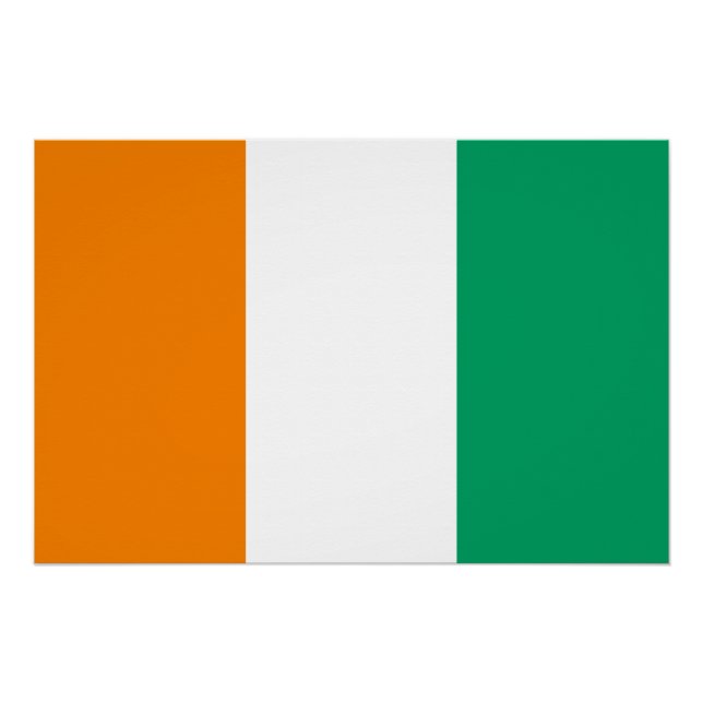 Póster Bandera de Costa de Marfil (Anverso)